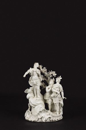  Gruppo in porcellana bianca con Venere, Enea e Acate, Manifattura Este