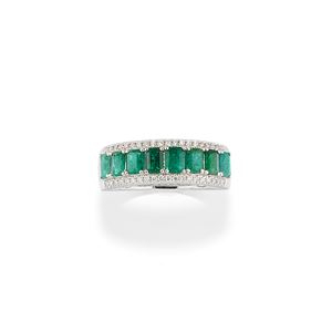 Anello con smeraldi e diamanti