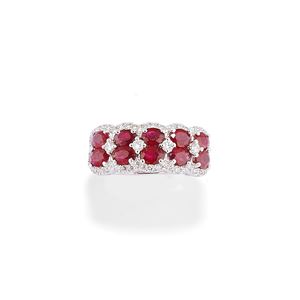 Anello con rubini e diamanti