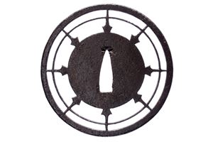 Tsuba Ko-Tosho "Ruota della Dottrina"