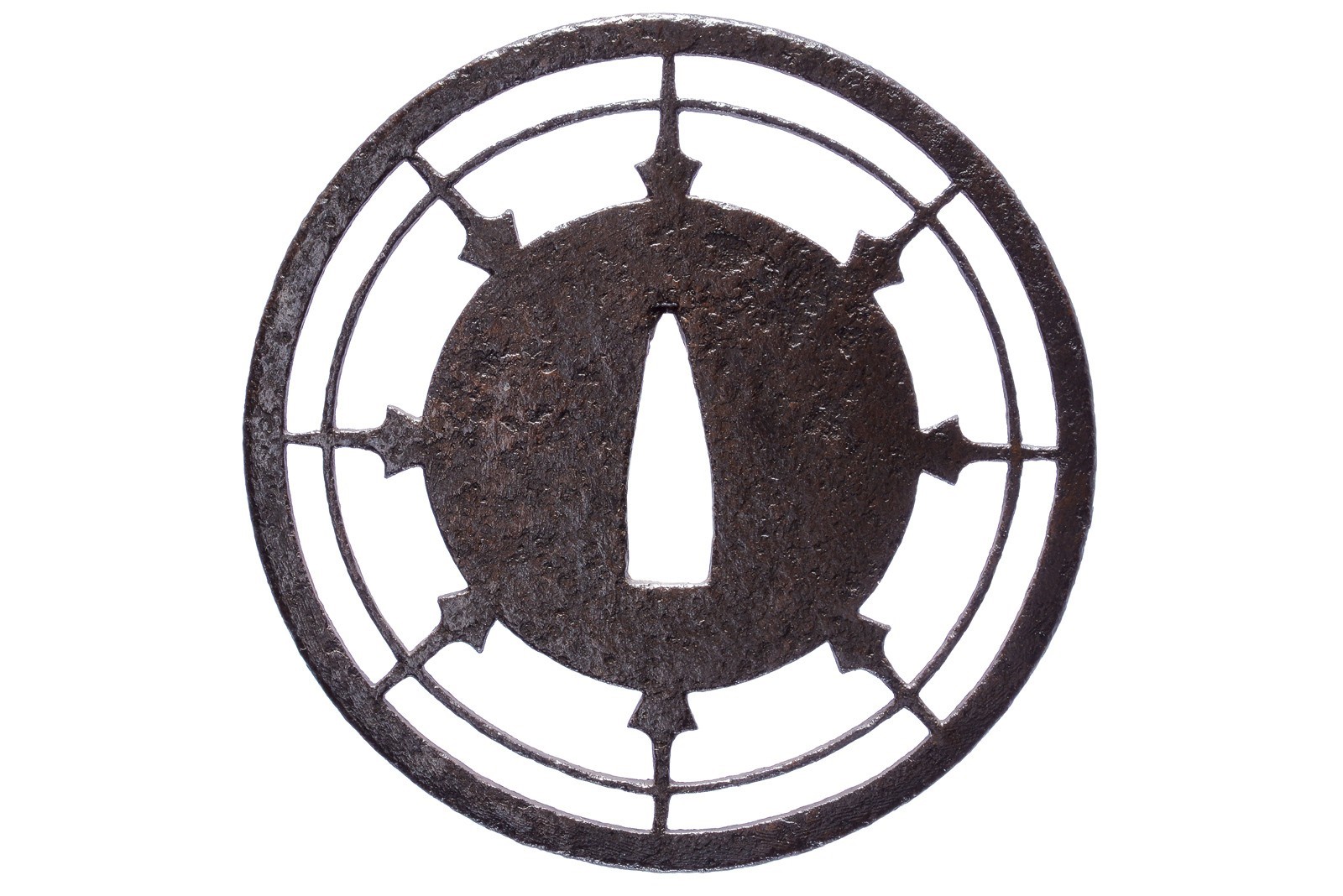 Tsuba Ko-Tosho "Ruota della Dottrina"