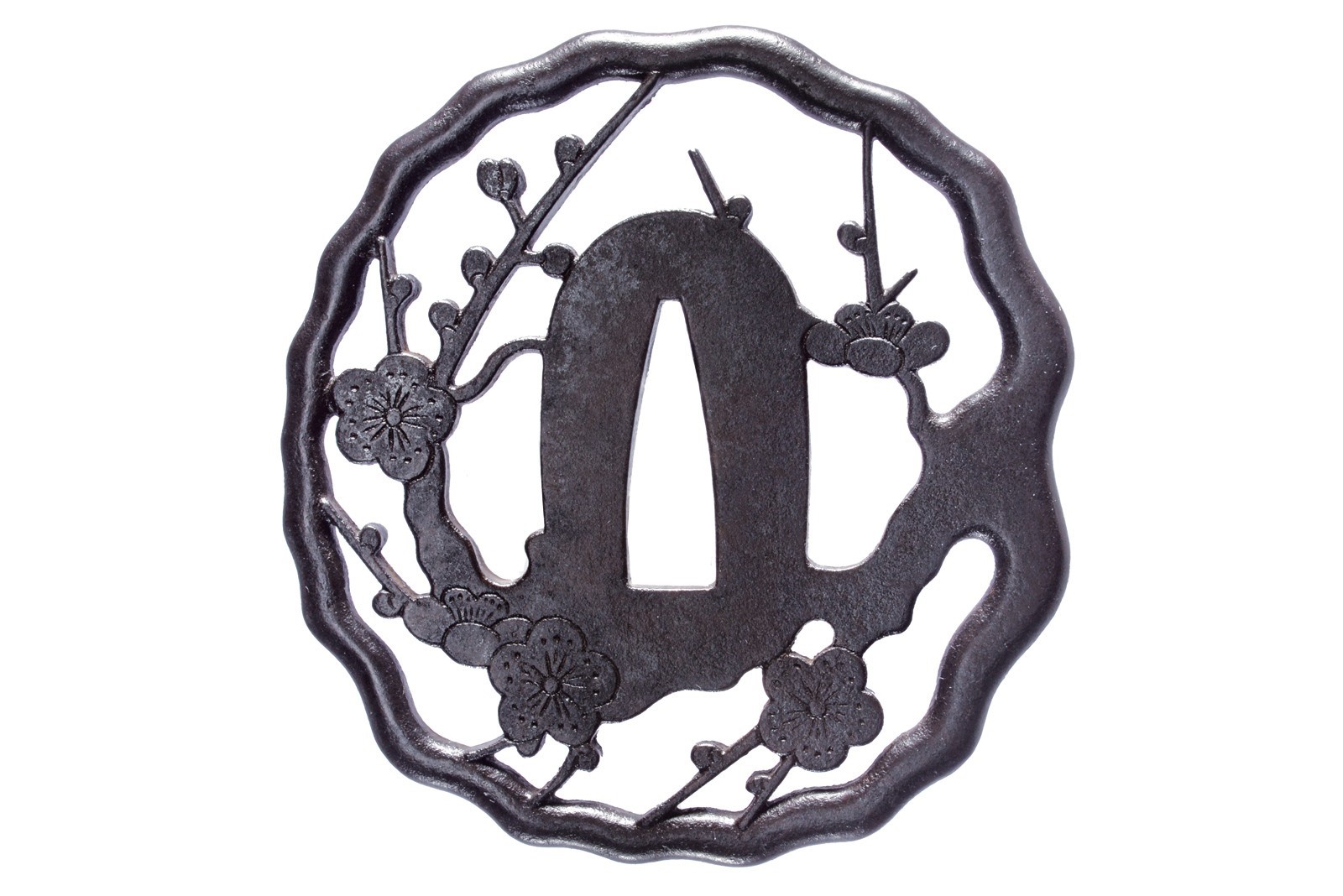 Tsuba della scuola Higo, attribuito a Kamiyoshi Fukanobu