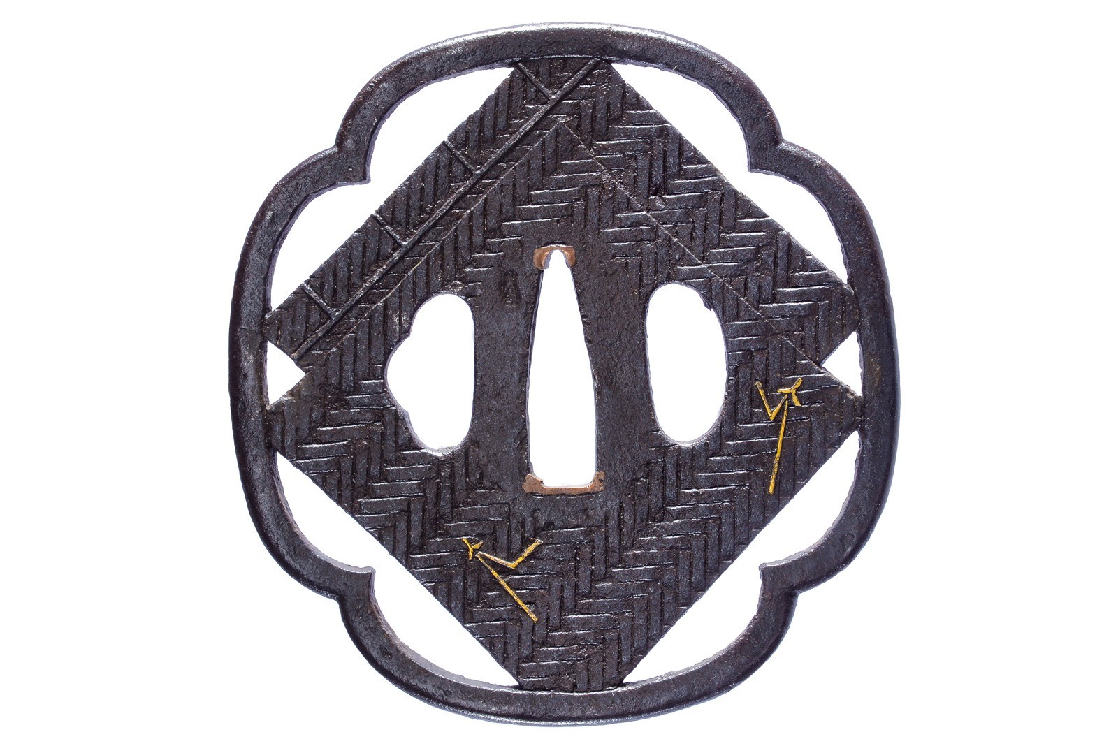 Bella tsuba della scuola Shoami