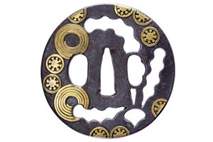 Bella tsuba della scuola Shoami