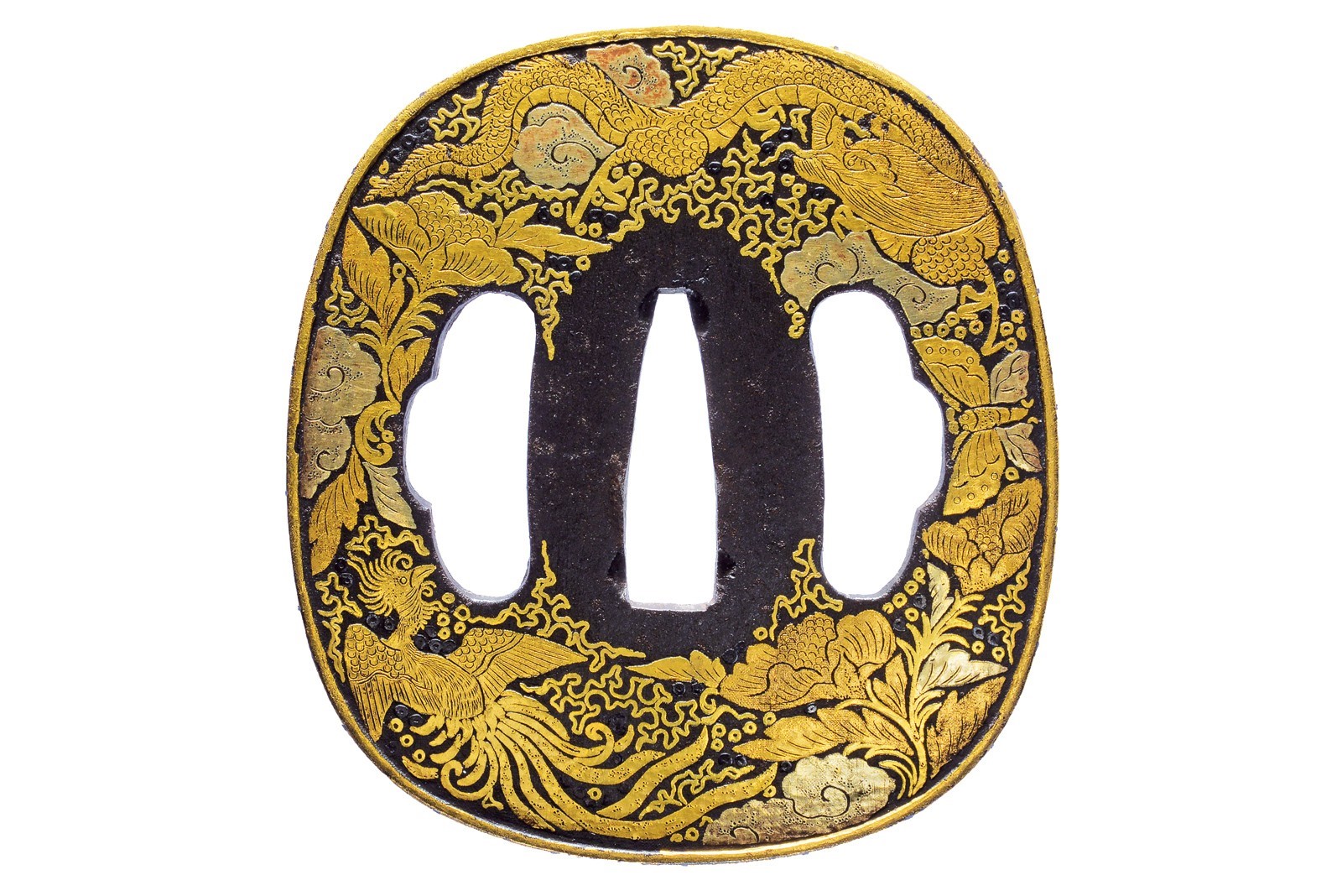 Importante tsuba in stile Kenjo