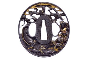 Tsuba firmata Soheishi Niudo Soten