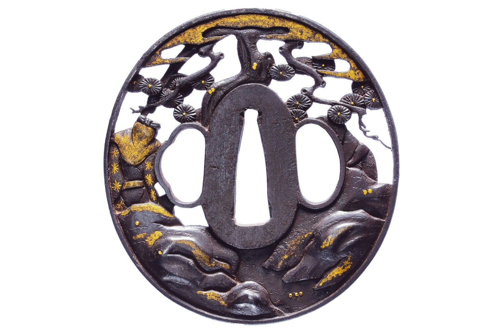 Tsuba firmata Soheishi Niudo Soten