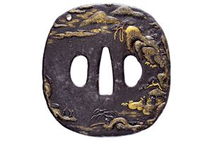 Tsuba in stile Jakushi