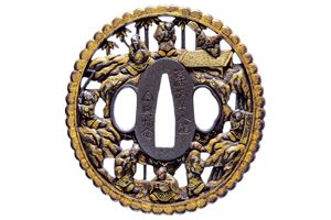 Tsuba firmata Soheishi Niudo Soten