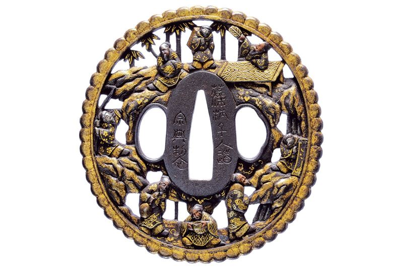 Tsuba firmata Soheishi Niudo Soten