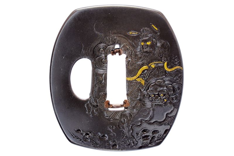 Bellissima tsuba in stile Yokoya