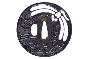 Rarissima tsuba della scuola Kamakura