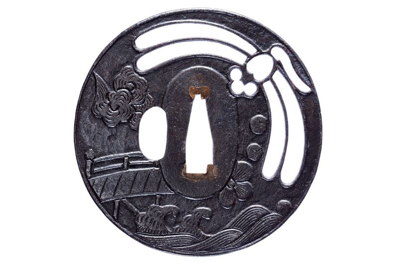 Rarissima tsuba della scuola Kamakura