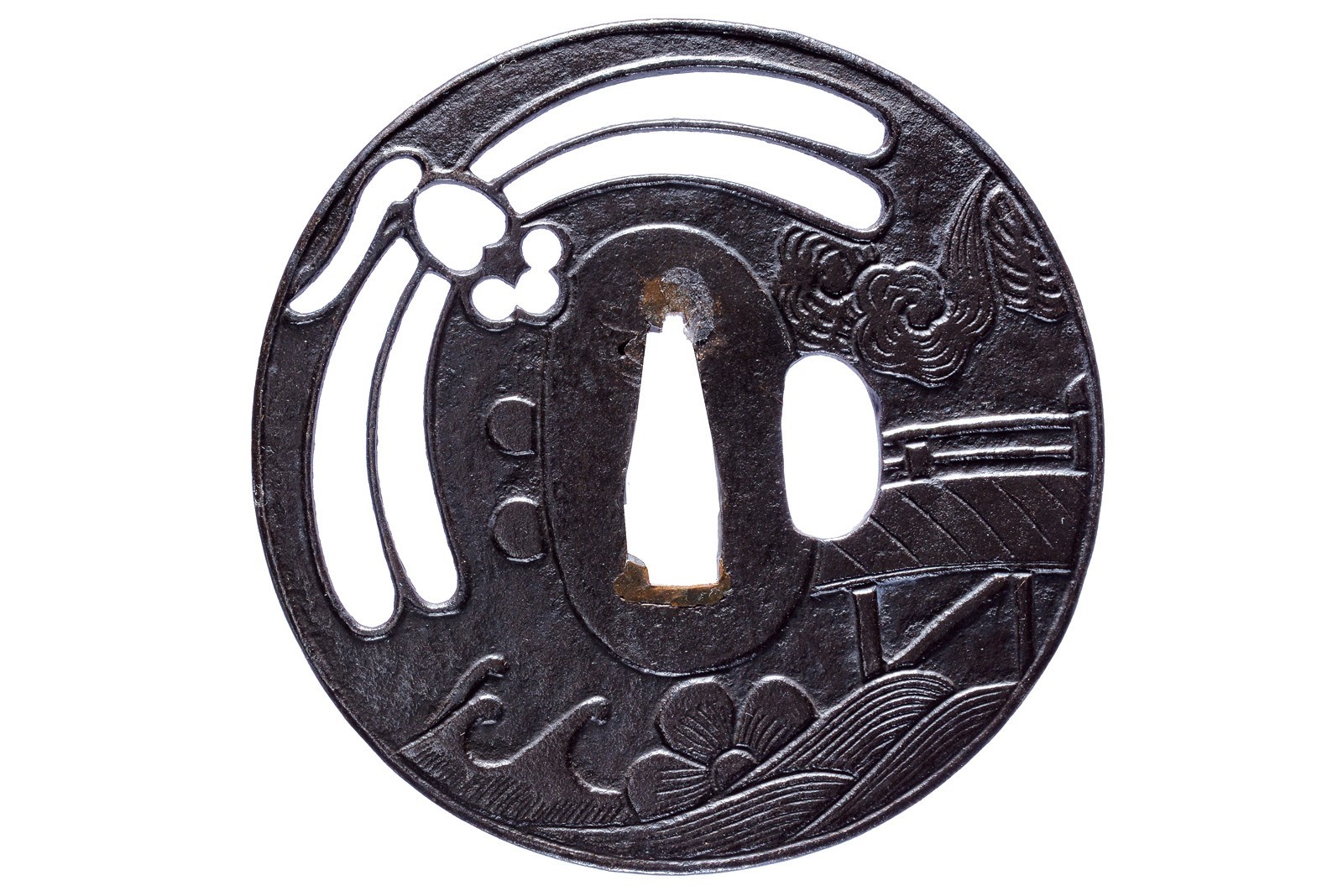 Rarissima tsuba della scuola Kamakura