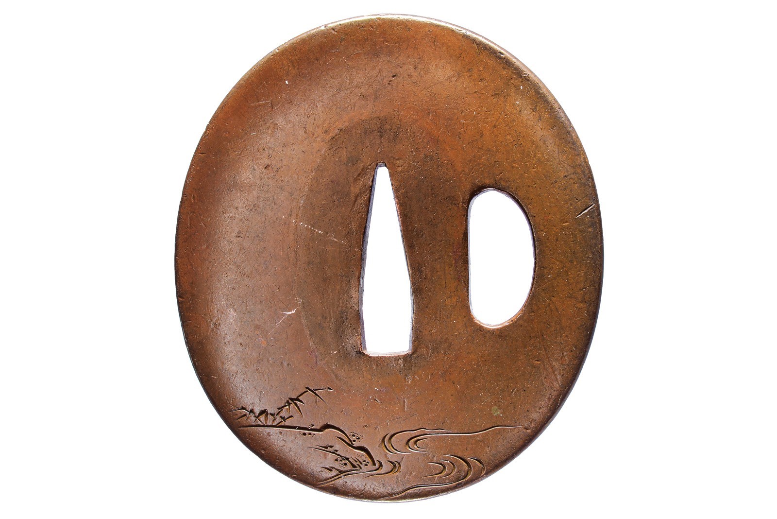 Tsuba firmata Kangyokusai