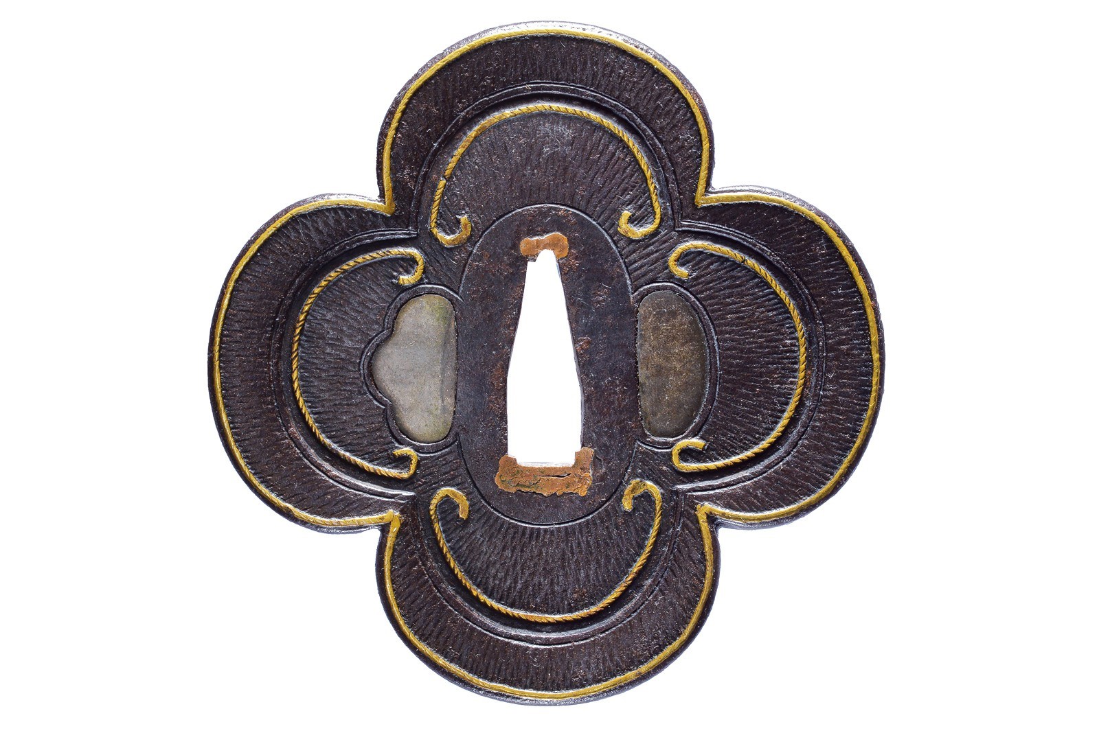 Interessante tsuba della scuola Heianjo