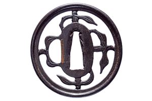 Tsuba con rara firma Masayuki saku