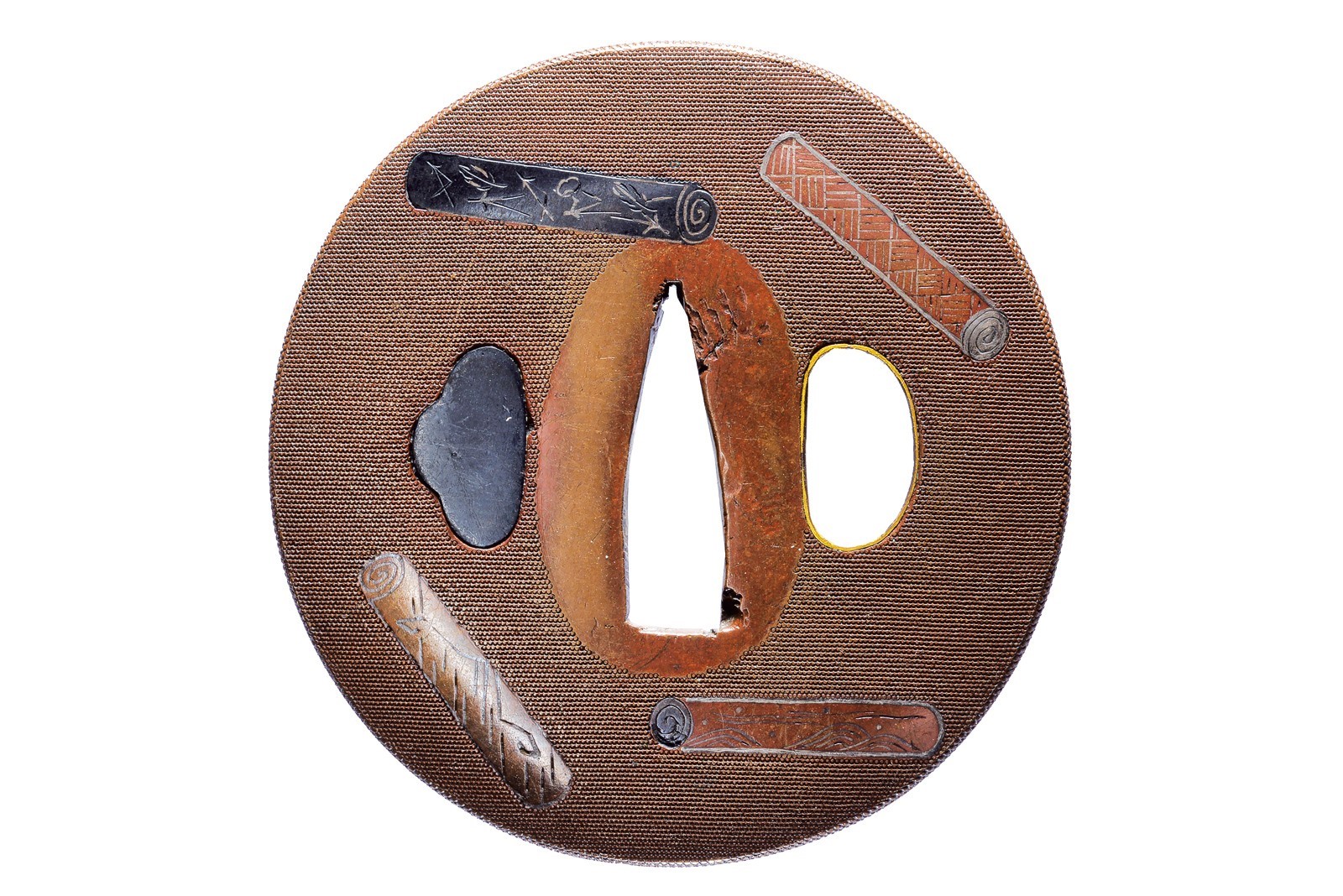 Interessante tsuba della scuola Kaga