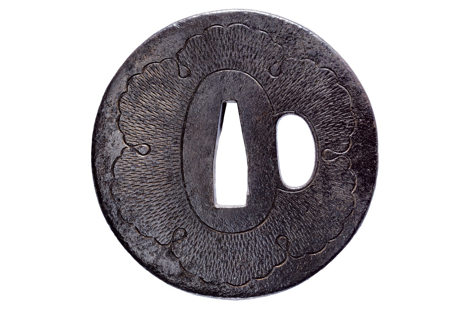 Iga ju, Tsuba firmata in ferro, Periodo Edo (1603-1867)
