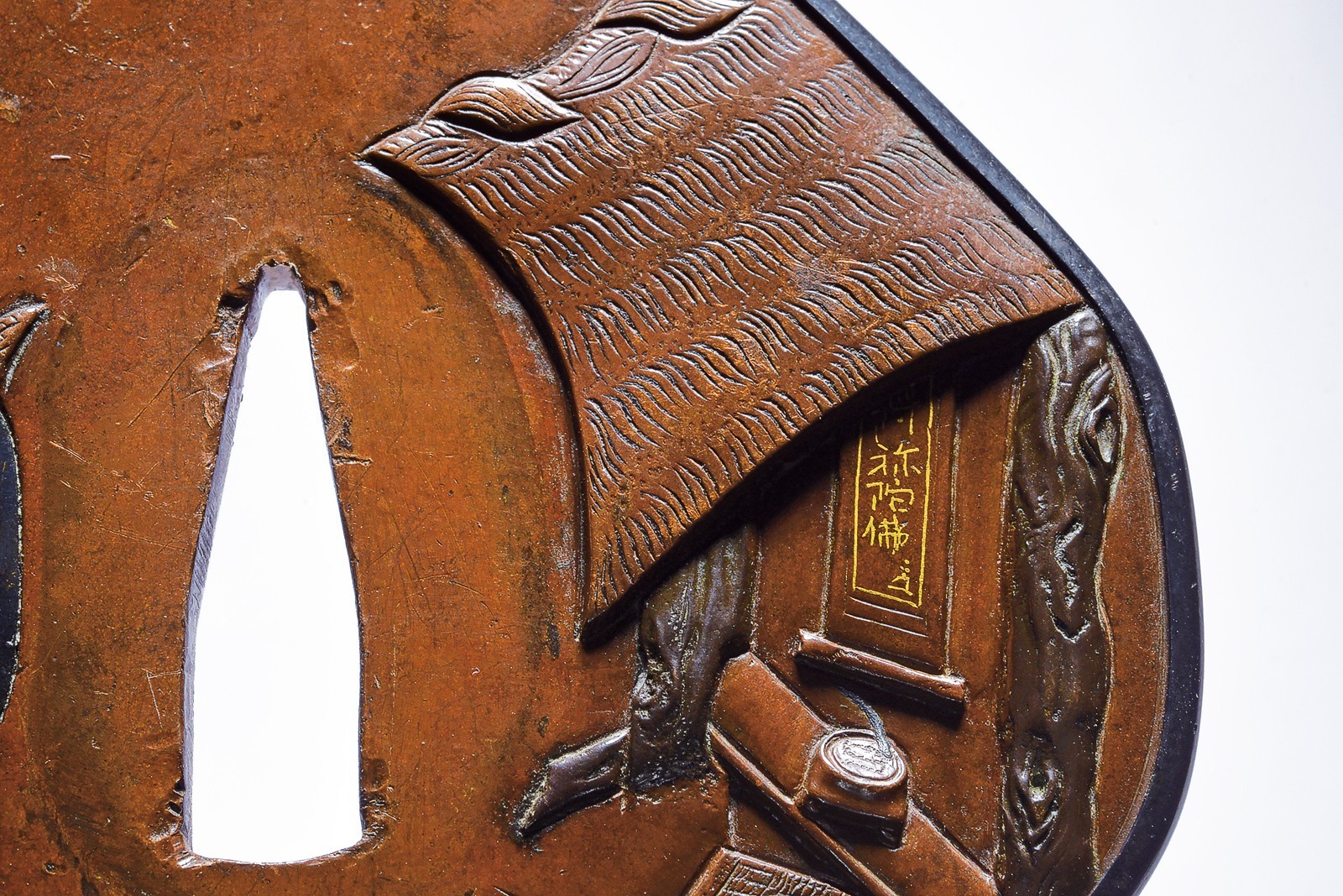 Ushū Shōnai jū Nobukiyo, Straordinaria tsuba in rame e shakudo