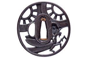 Tsuba attribuita alla scuola Kyo-Shonami