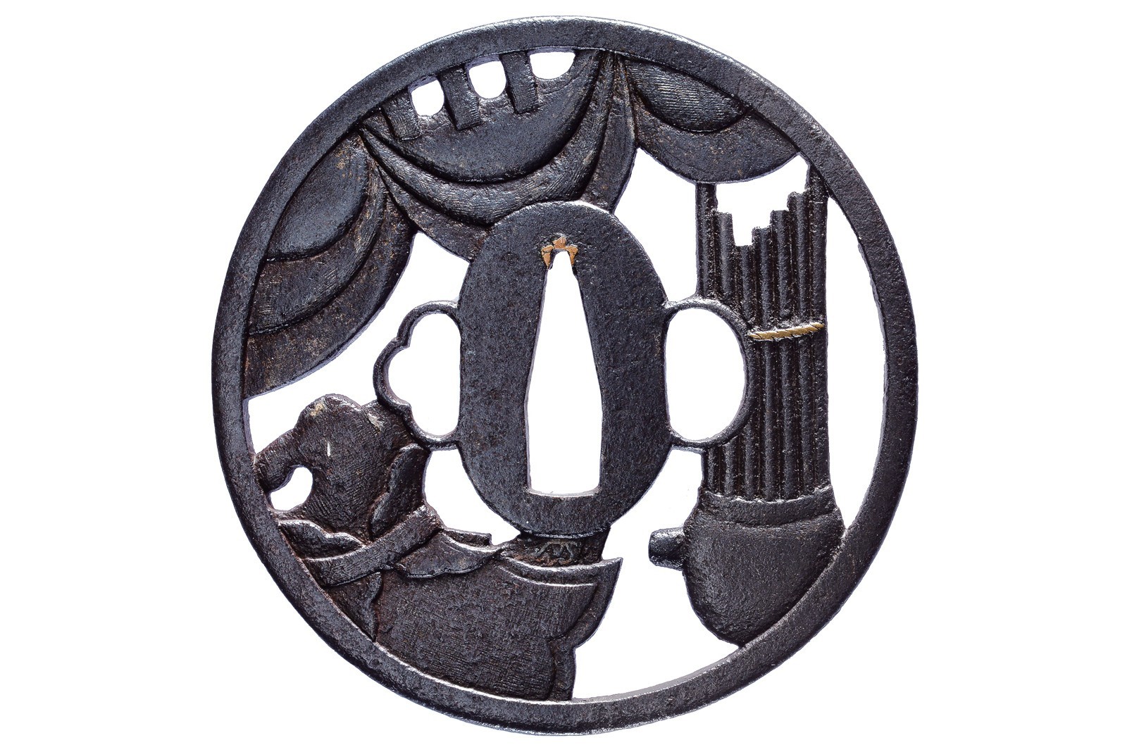 Yoshū Matsuyama, Tsuba firmata in ferro, Periodo Edo