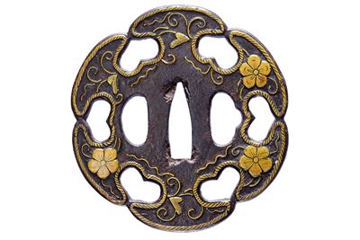 Scuola Kaga Yashiro, Tsuba in ferro periodo Edo (1603-1867)