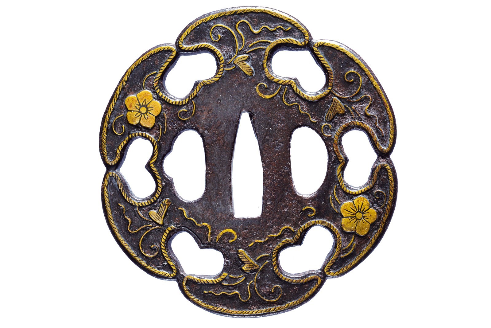 Scuola Kaga Yashiro, Tsuba in ferro periodo Edo (1603-1867)