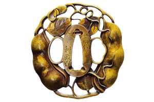 Tsuba firmata Kōfu jū Toshimasa saku