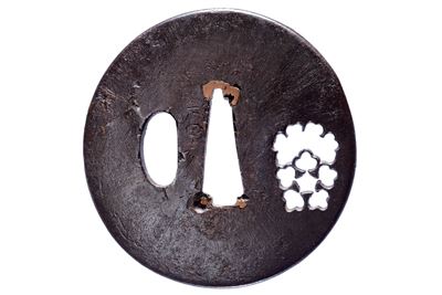 Toda Hikozaemon, Tsuba firmata, Giappone, Periodo Edo
