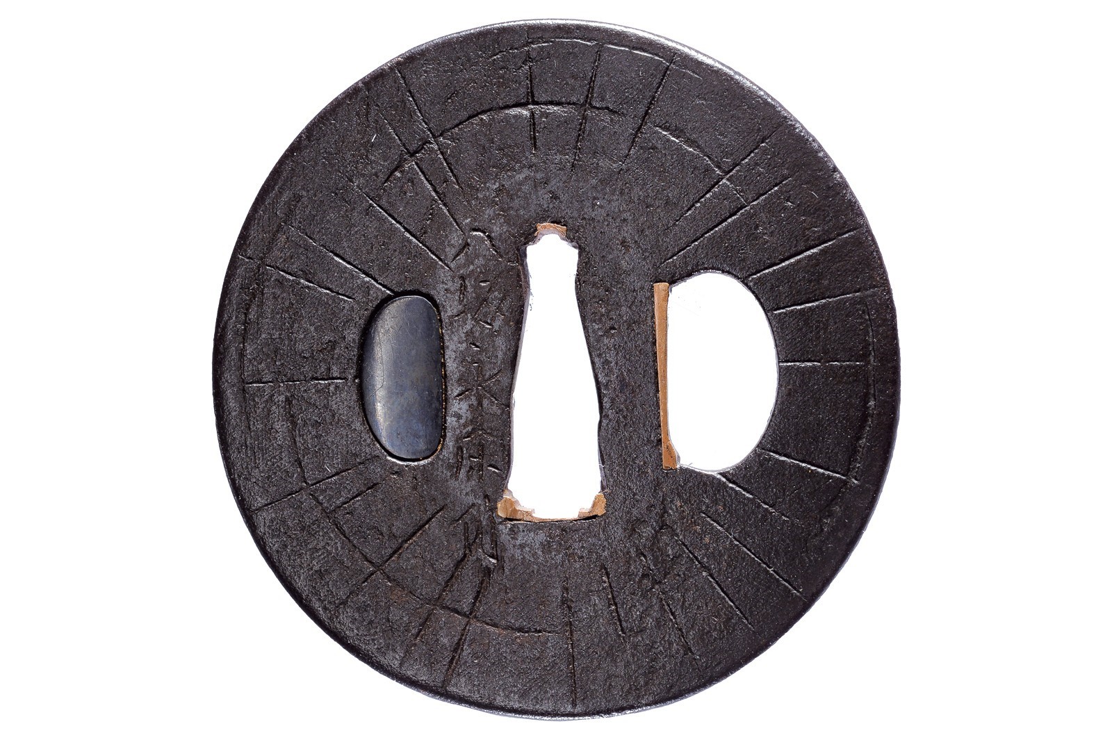 Yasaka Eikan, Tsuba maru-gata in ferro, Periodo Edo