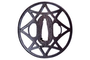Tsuba firmata Chōshū Hagi jū Kawaji Hisatsugu saku