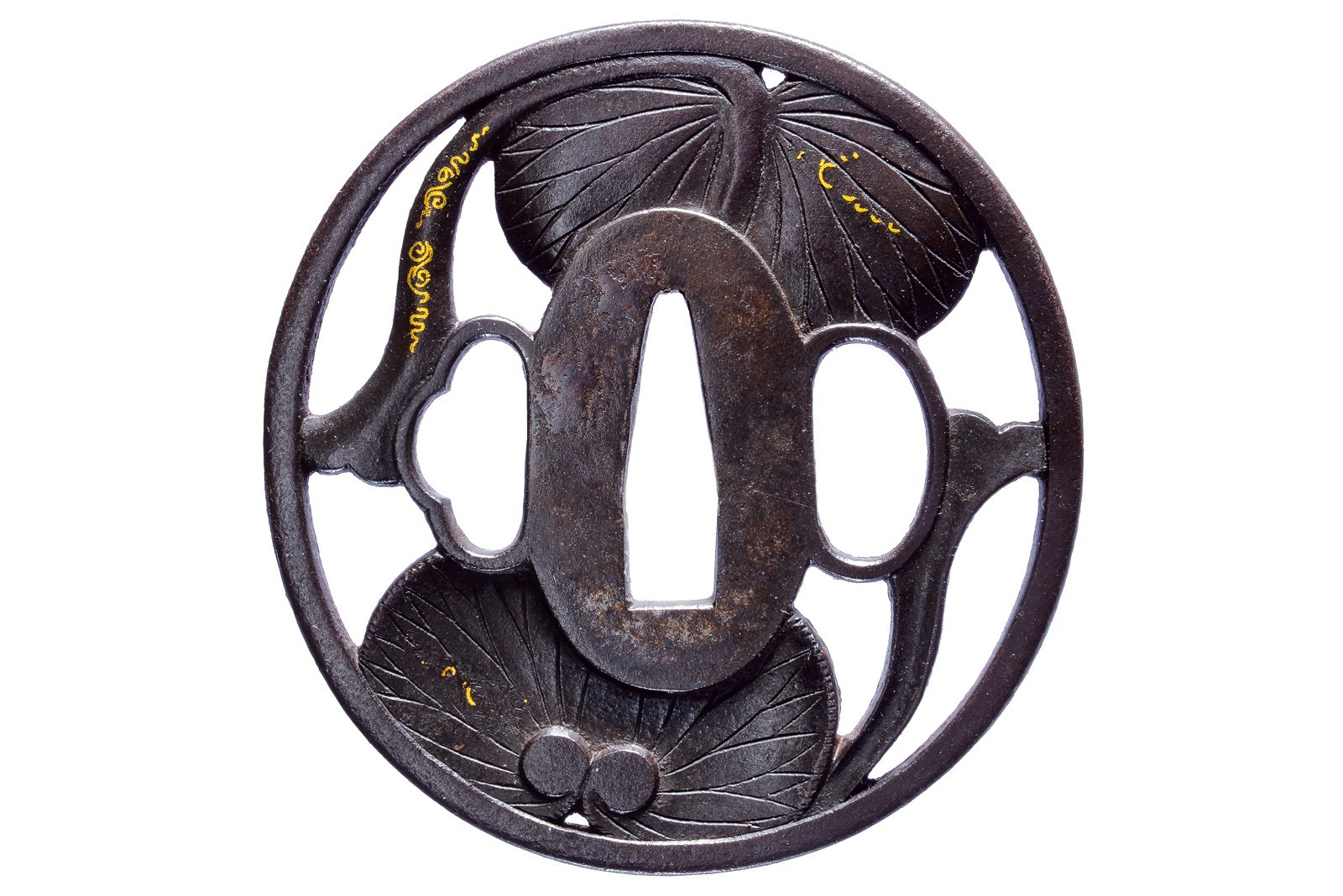 Tsuba firmata Echizen ju Kinai saku