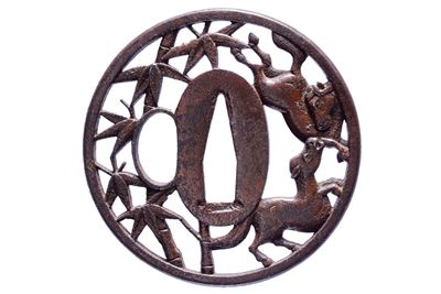 Echizen jū Kinai saku, Tsuba in ferro, Periodo Edo