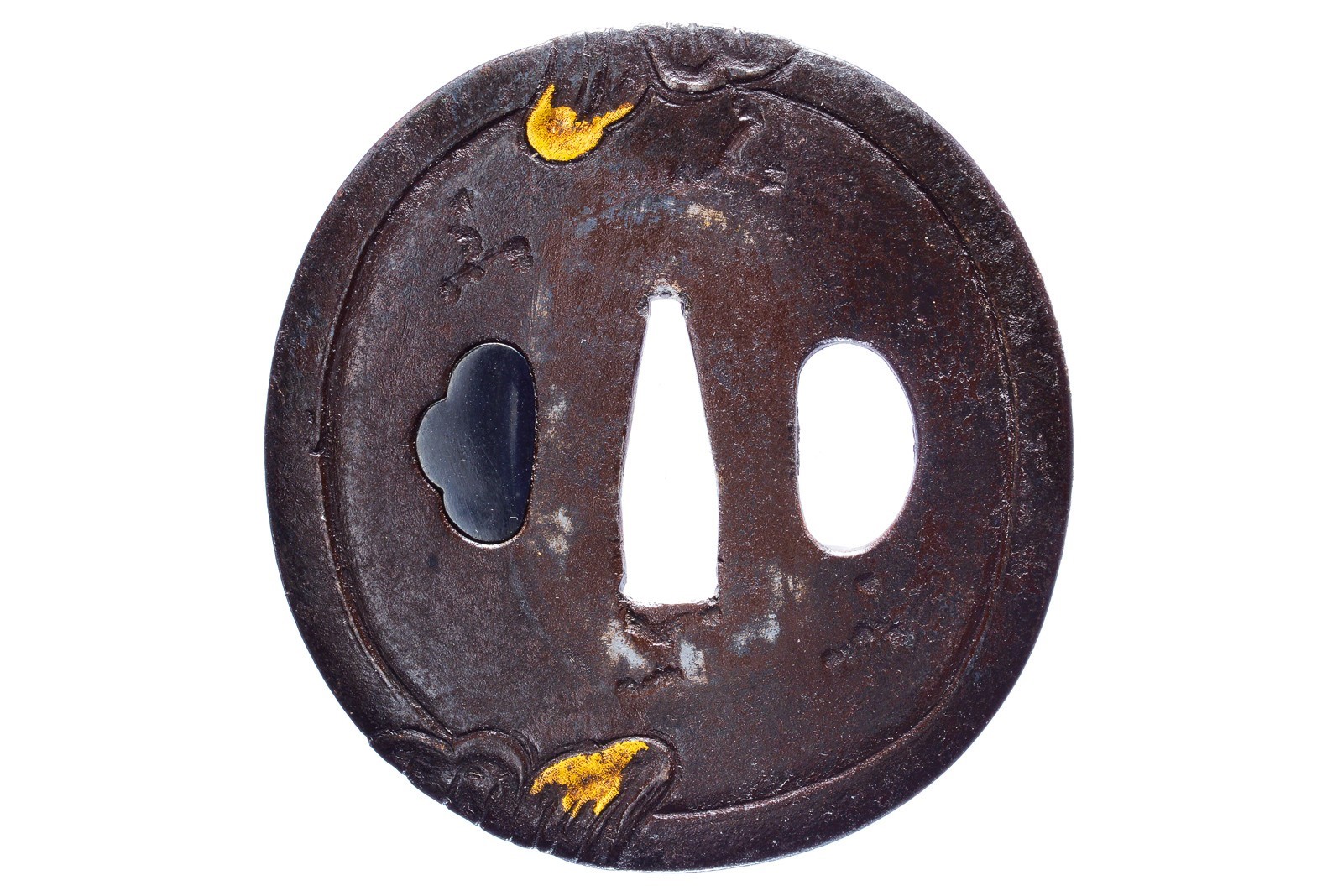 Tsuba firmata Banshu Akashi ju Umetada Munetsugu saku