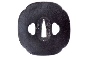 Tsuba firmata Ryuunshi Hidekazu