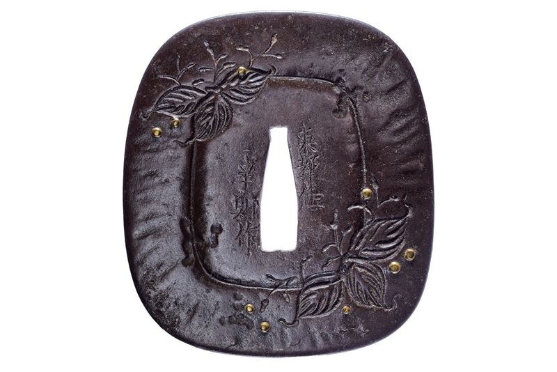 Tsuba firmata Toto ju Yukinori