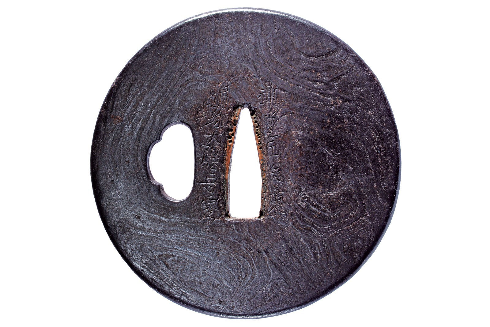 Tsuba firmata Myōchin Shiki Isu Ōsumi no Kami Munesuke