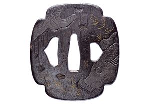 Tsuba firmata Yatsushiro Ichijō saku