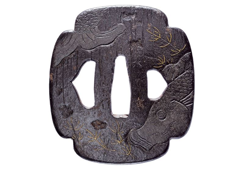 Tsuba firmata Yatsushiro Ichijō saku