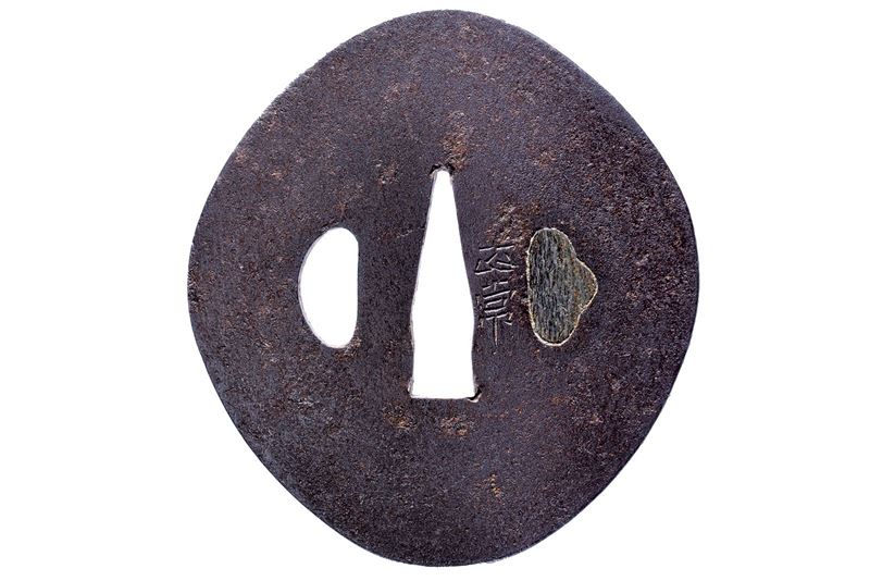Tsuba firmata Fujiwara Masatsune