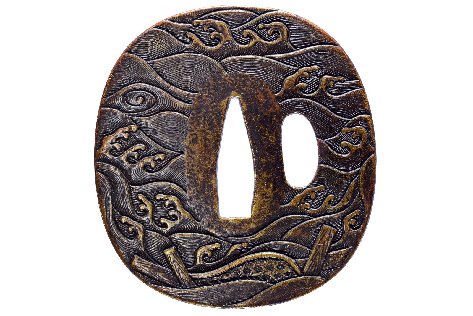 Bella tsuba della scuola Higo