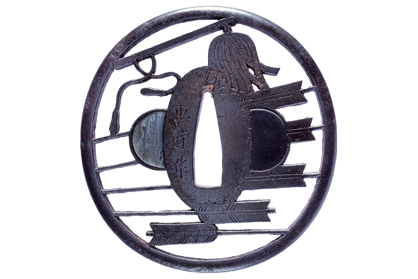 Tsuba firmata Bushu ju Akasaka Tanetoki saku