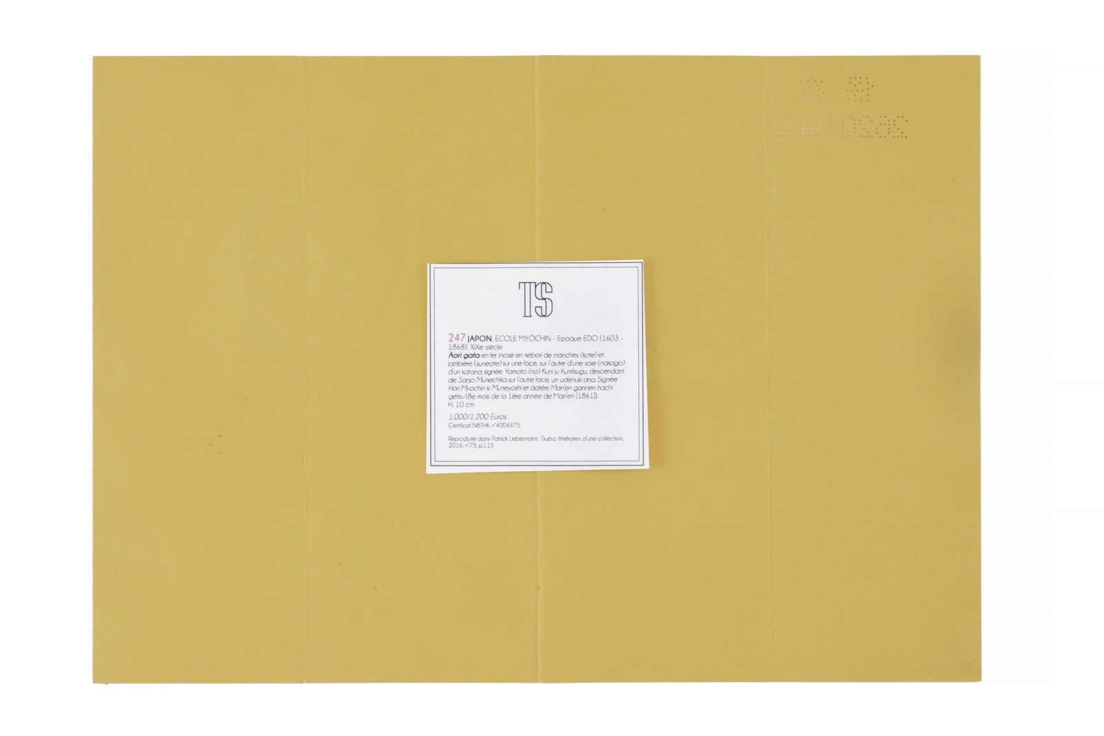 Tsuba firmata Hori Myochin ki Muneyoshi