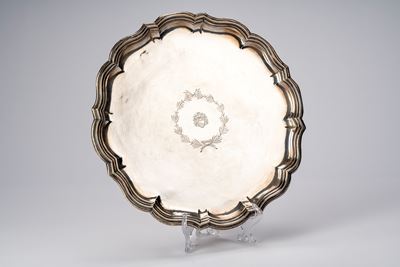 Salver in argento, Europa, fine secolo XVIII