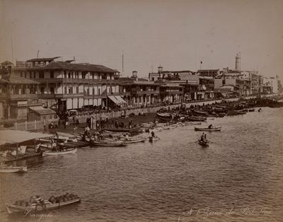 Quai de Port Said, stampa all’albumina su cartoncino, anni 1880