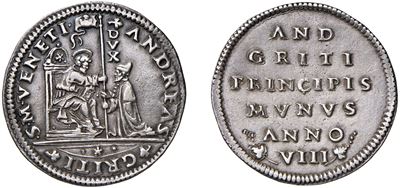 Andrea Gritti, Doge LXXVII - Osella, argento, diam. 32,00 mm, 1530