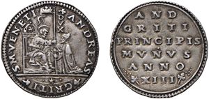 ANDREA GRITTI Doge LXXVII (1523-1532) &ndash; Osella, year XIII, 1535.