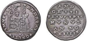 ANDREA GRITTI Doge LXXVII (1523-1532) &ndash; Osella, year XIV, 1536.