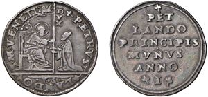 PIETRO LANDO, Doge LXXVIII (1539-1545) &ndash; Osella, year I, 1539.